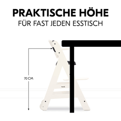 Praktische Höhe für fast jeden Tisch