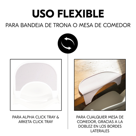 Uso flexible para la bandeja de la trona o la mesa