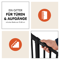 Ein Klemmgitter für Standardtüren und Aufgänge