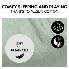 Pleasant sleeping thanks to soft muslin fabric