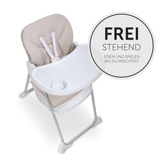 Frei stehender Hochstuhl mit Tisch