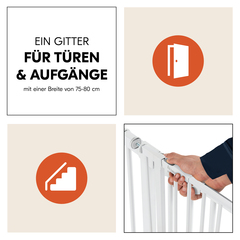 Ein Klemmgitter für Standardtüren und Aufgänge