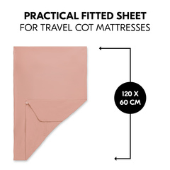 Practical fitted sheet for travel cot mattresses