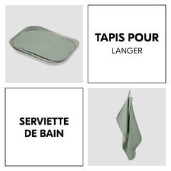 Housse de matelas à langer et serviette 2en1