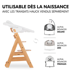 Utilisable dès la naissance avec le transat hauck