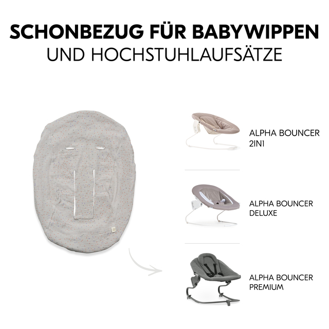 Baby Bouncer Cover Beige Dots
