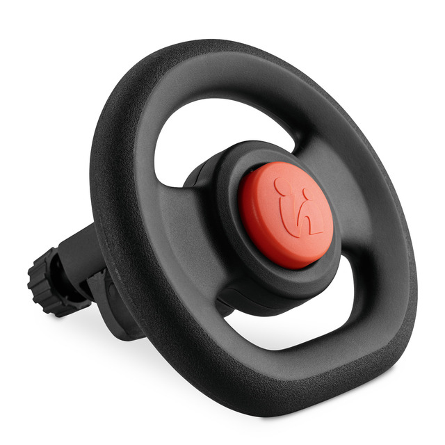 Steering wheel for pushchair top