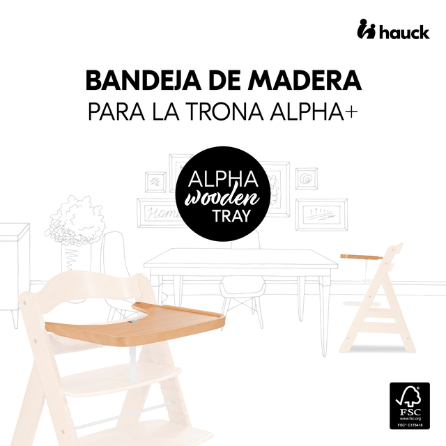 Alpha wooden tray Natural