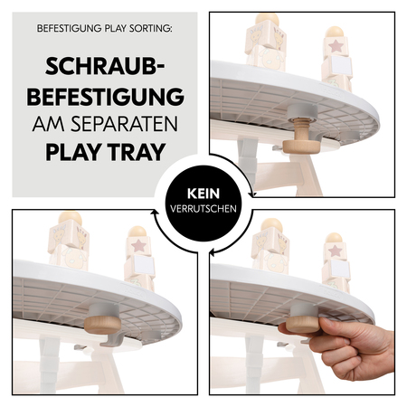 Einfaches, stabiles Befestigen am Play Tray