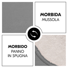 La morbida mussola si unisce alla soffice spugna