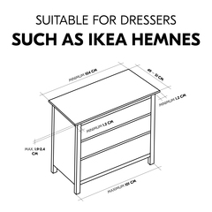 Turn your chest of drawers into a changing table!