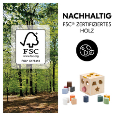 Nachhaltiges Spiel aus FSC®-zertifiziertem Holz