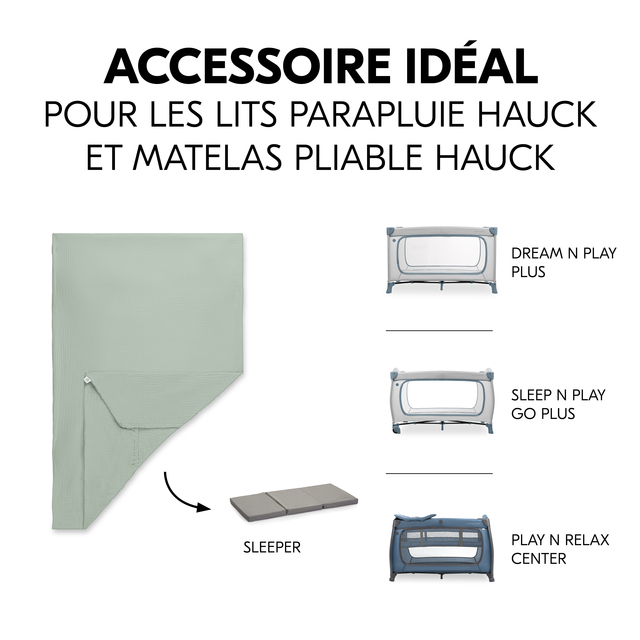 Travel Bed Matress Cover Sage