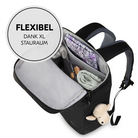 Flexibel dank XL Stauraum + funktionellen Taschen