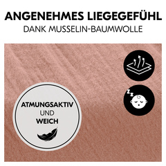 Angenehmes Liegegefühl dank weichem Musselin