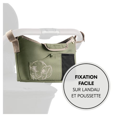 Fixation simple sur la poussette