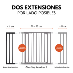 Cada barrera puede llevar dos extensiones