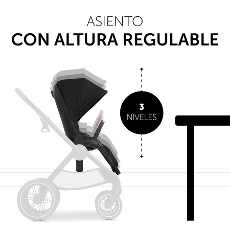 La silla de paseo para niños ajustable en altura