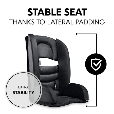 Stable seat thanks to lateral padding