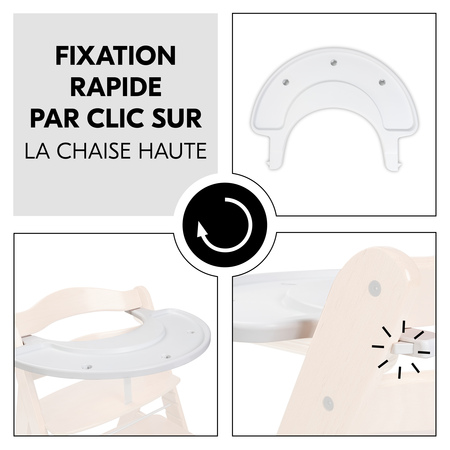 Installation rapide en un clic sur la chaise haute