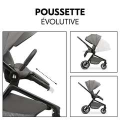 Siège de poussette évolutif avec deux directions