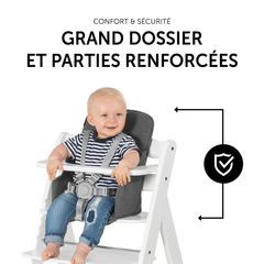 Sûr grâce au grand dossier et aux côtés stables