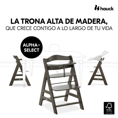 Trona Evolutiva Hauck Alpha+ Certificada FSC® para Bebés – Shopavia