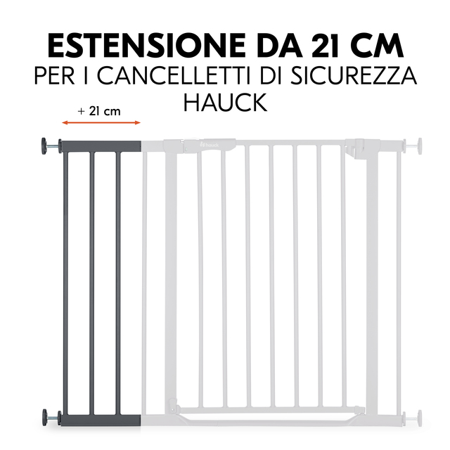 Safety Gate Extension 21 cm Dark Grey