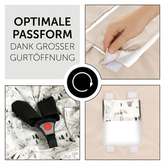 Optimale Passform dank großer Gurtöffnung