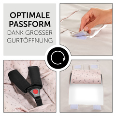 Optimale Passform dank großer Gurtöffnung