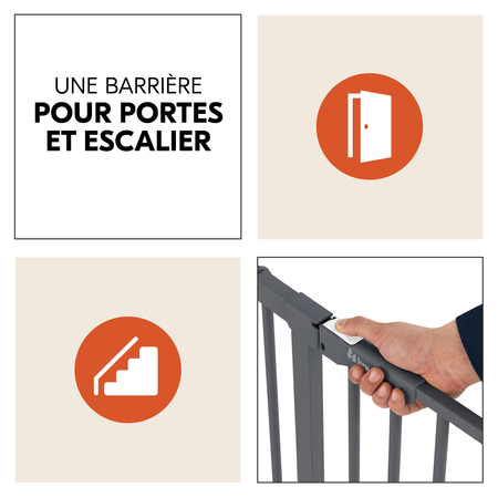 Une barrière pour portes standards et escaliers