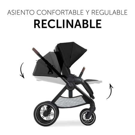 Asiento cómodo y ajustable con respaldo reclinable