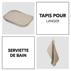 Housse de matelas à langer et serviette 2en1