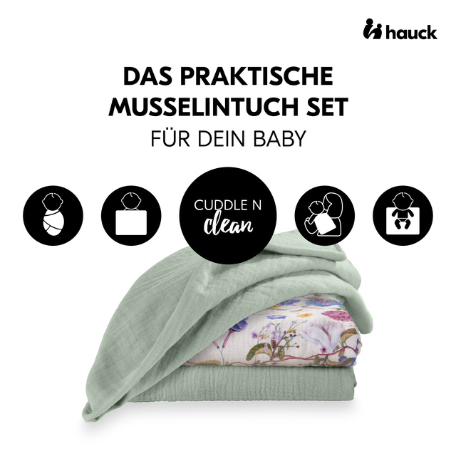 Cuddle N Clean 3Set Sage/Beige Floral
