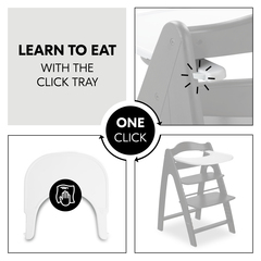 Learning to eat with the one-click food tray