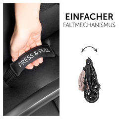 Mit einer Hand schnell und kompakt faltbar
