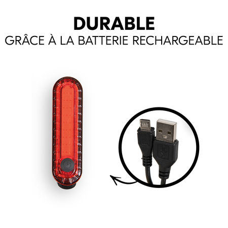 Durable grâce à la batterie rechargeable