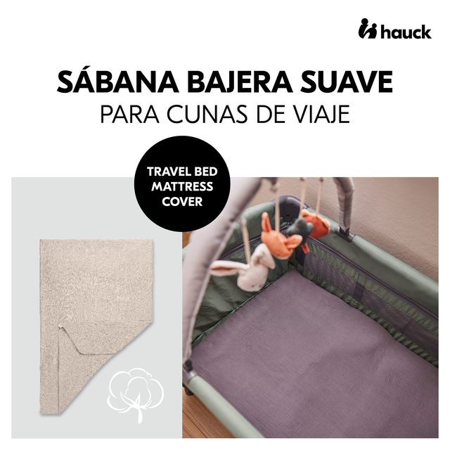 Travel Bed Matress Cover Beige