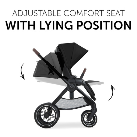 Adjustable comfort seat with lying position