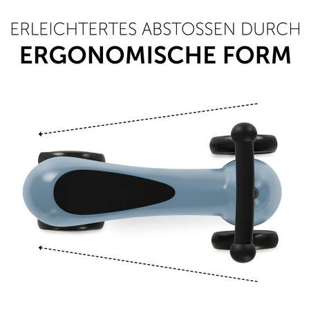 Erleichtertes Abstoßen durch ergonomische Form