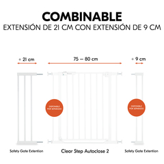 Combinable con extensión de 21 o de 9 cm