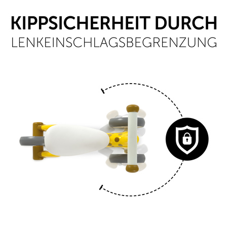 Kippsicherheit durch Lenkeinschlagsbegrenzung