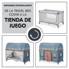 Con la Travel Bed Cover a la carpa de juegos