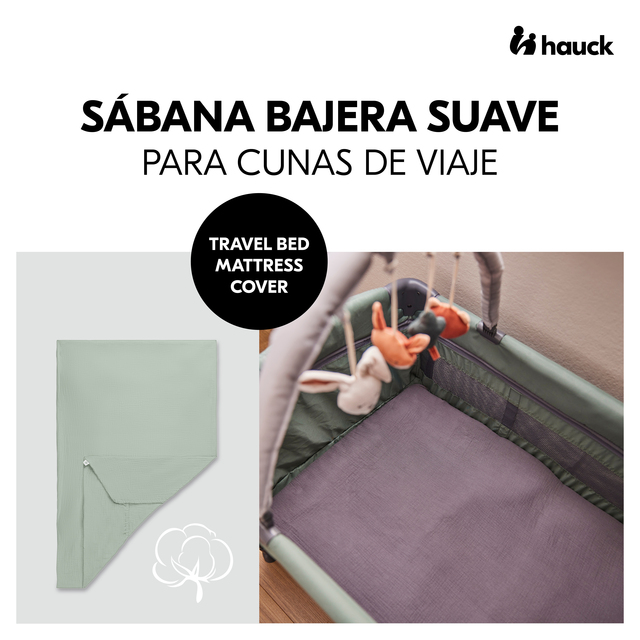 Travel Bed Matress Cover Sage