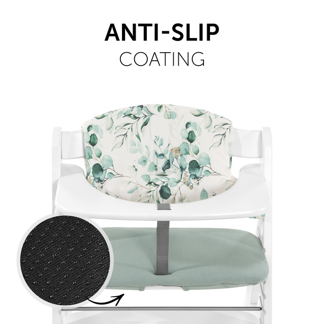 Highchair Pad Select  Jersey Leaves Mint