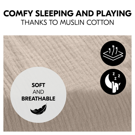 Pleasant sleeping thanks to soft muslin fabric