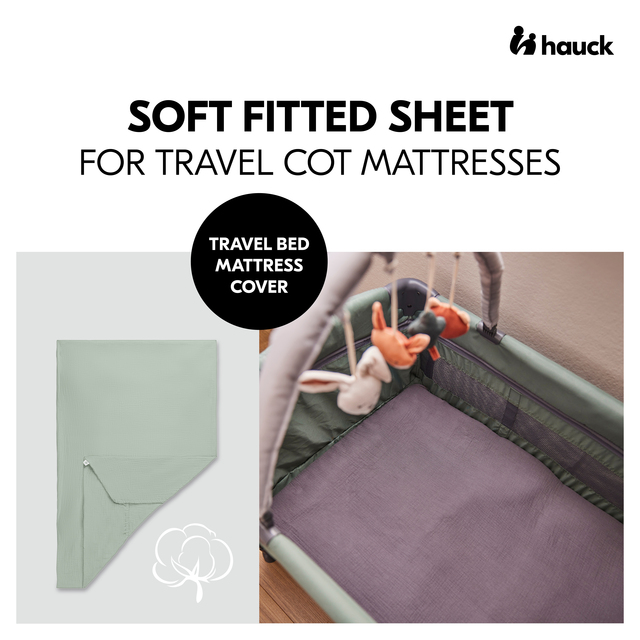 Travel Bed Mattress Cover Sage