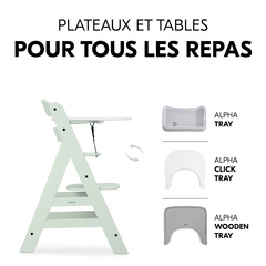 Tablettes à manger spacieux disponibles en option