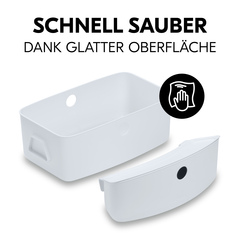 Schnell sauber dank glatter Oberfläche