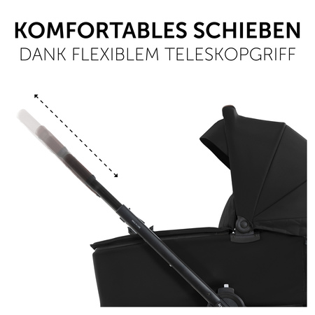 Komfortables Schieben dank flexiblem Teleskopgriff